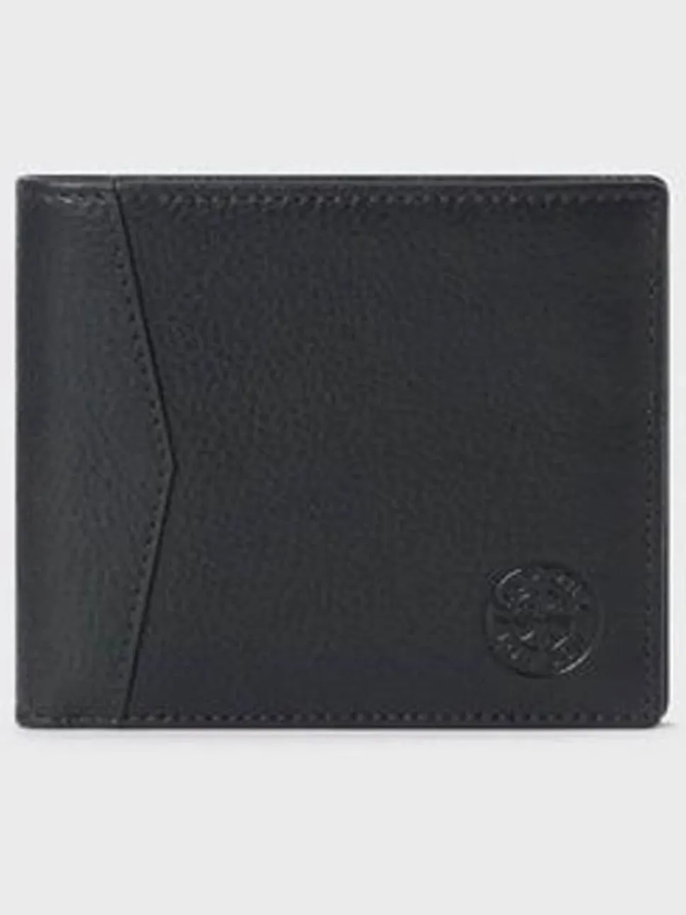 Osprey London Black The Compass Leather Coin Wallet