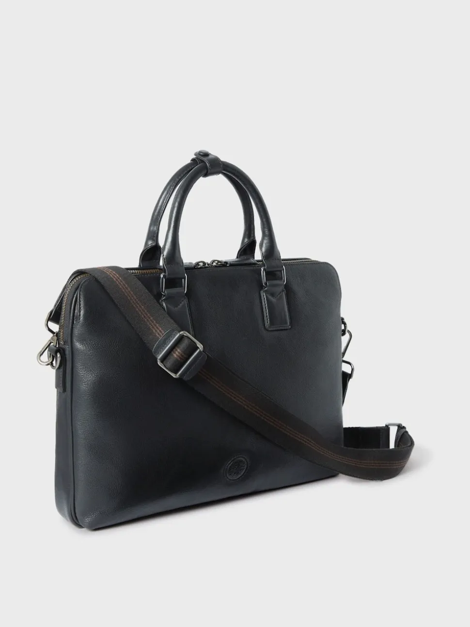 Osprey London Black The Compass Leather Laptop Bag