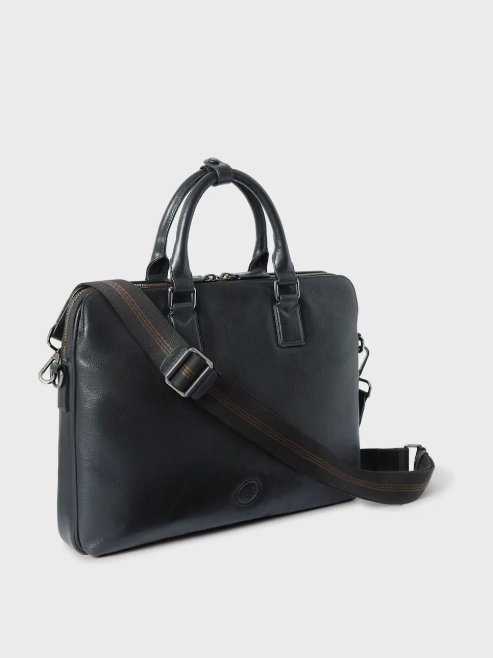 Osprey London Black The Compass Leather Laptop Bag