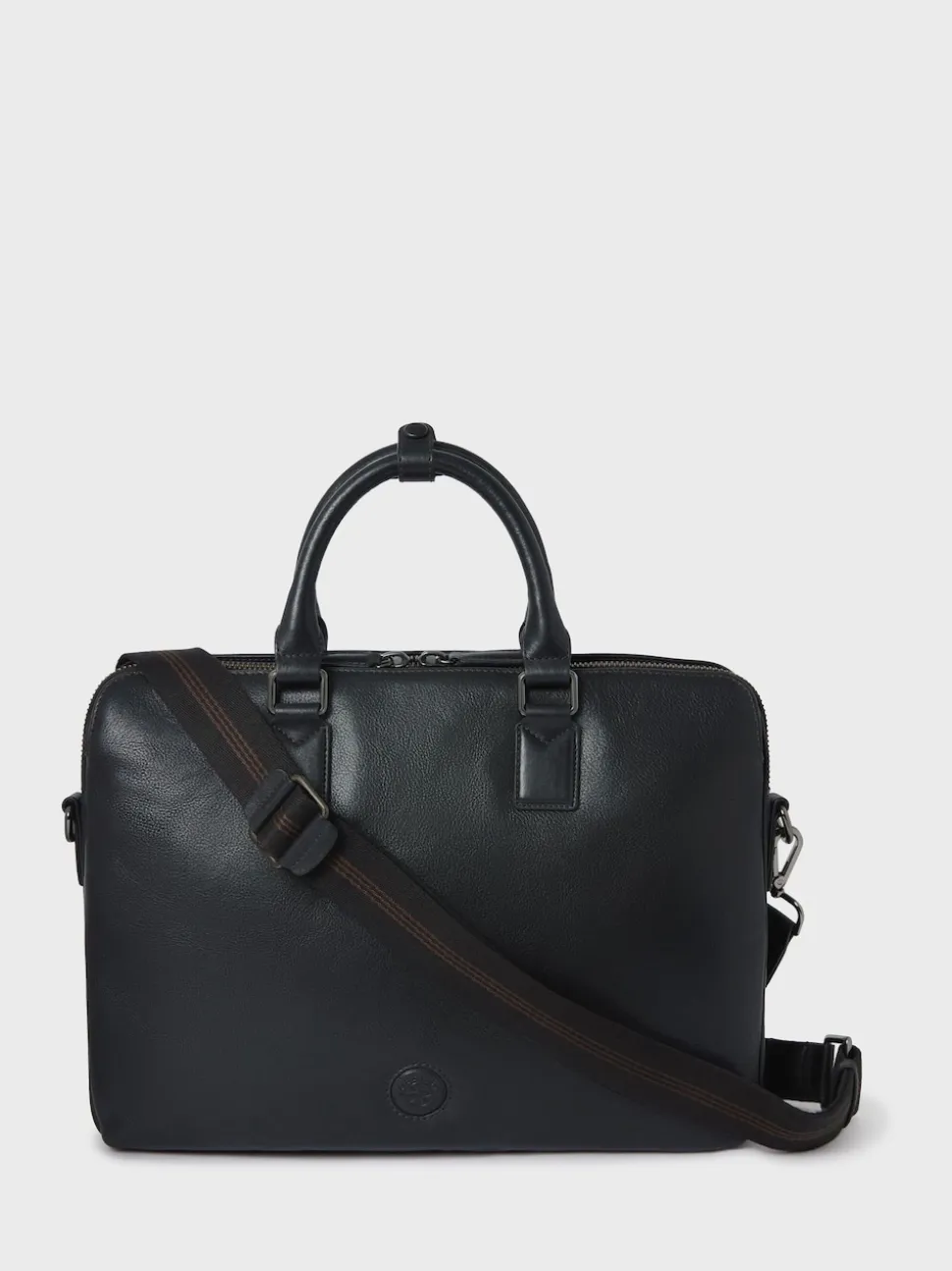 Osprey London Black The Compass Leather Laptop Bag