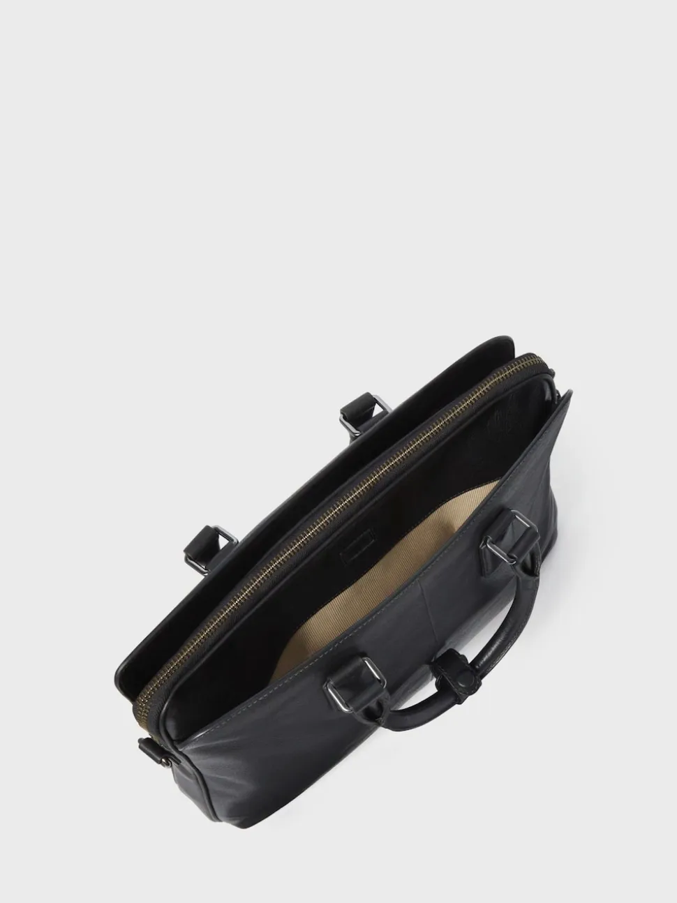 Osprey London Black The Compass Leather Laptop Bag