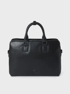 Osprey London Black The Compass Leather Laptop Bag