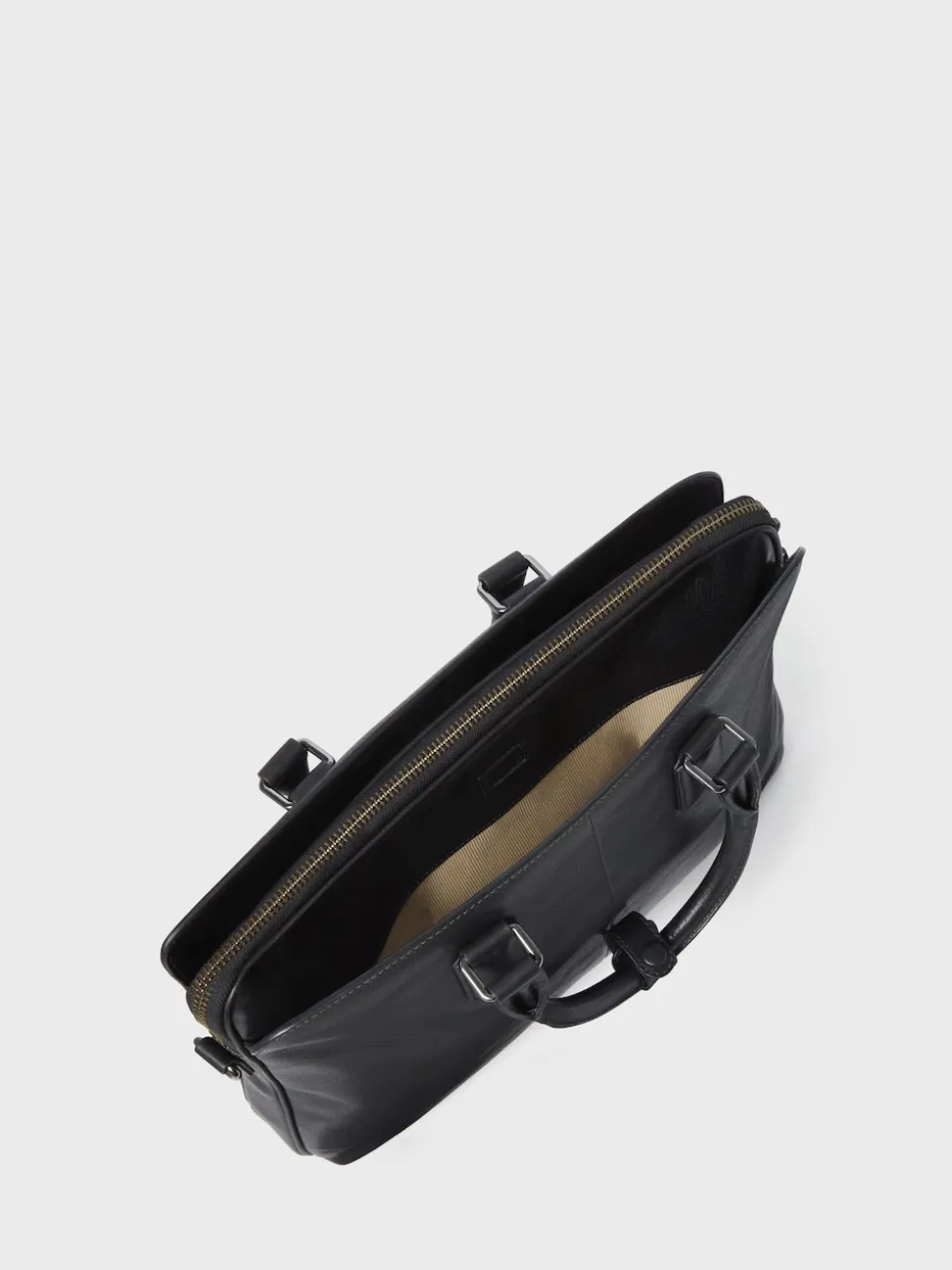 Osprey London Black The Compass Leather Laptop Bag