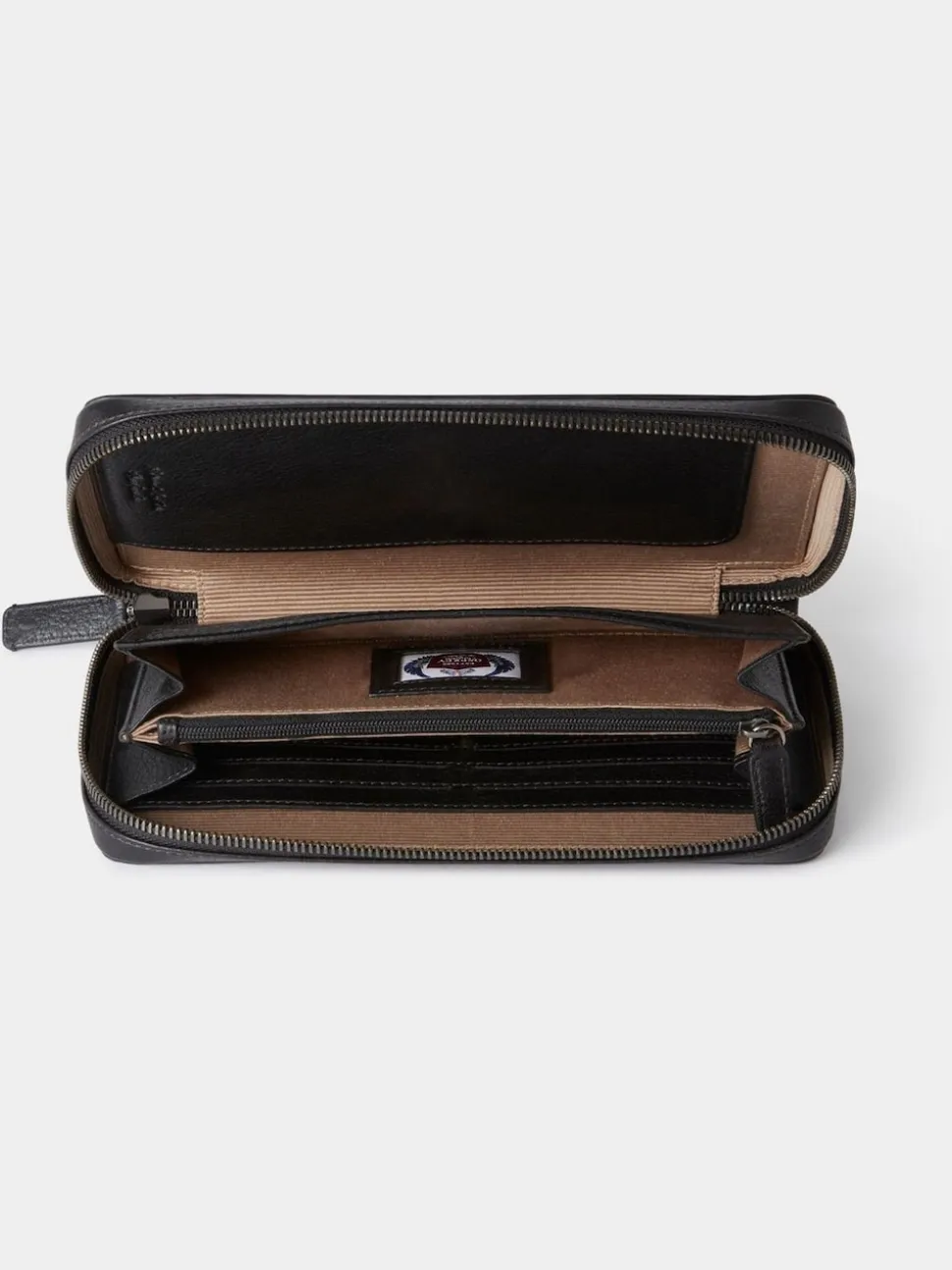 Osprey London Black The Compass Leather Travel Wallet