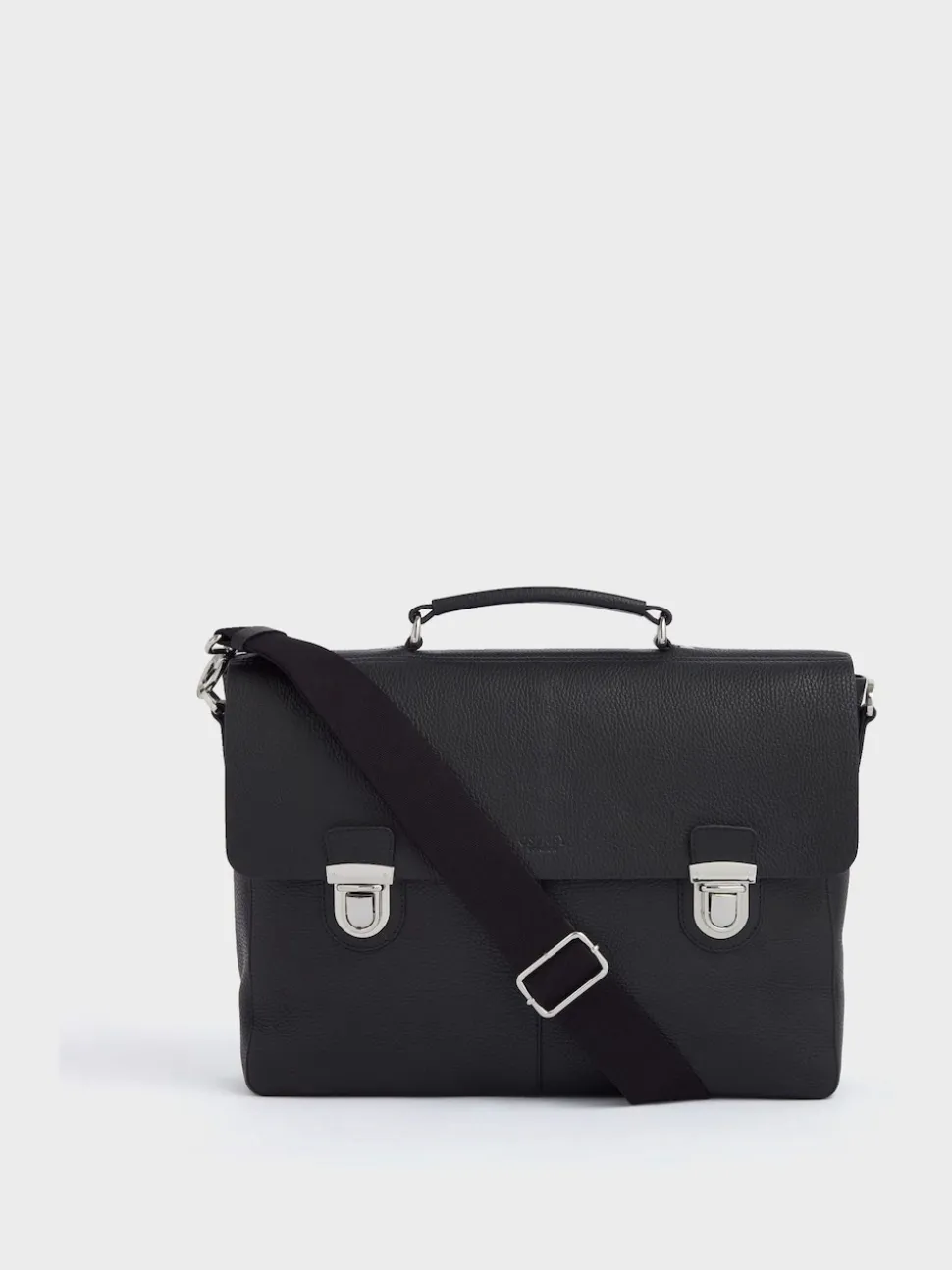 Osprey London Black The Forest Leather Briefcase