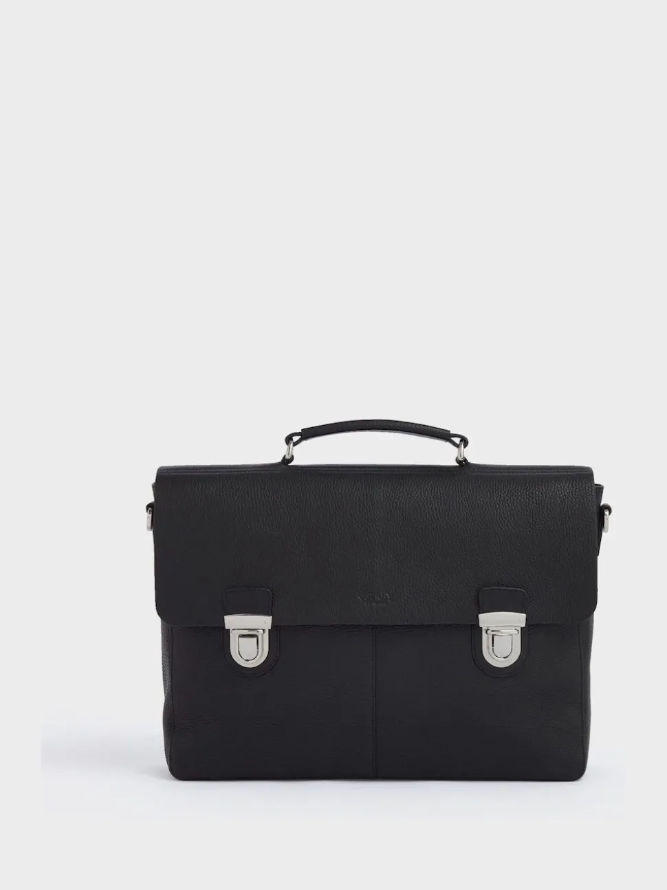 Osprey London Black The Forest Leather Briefcase