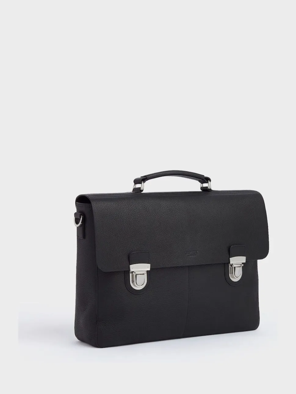 Osprey London Black The Forest Leather Briefcase