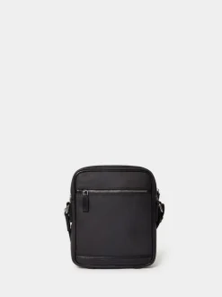 Osprey London Black The Frontline Waxed Canvas & Leather Messenger Bag