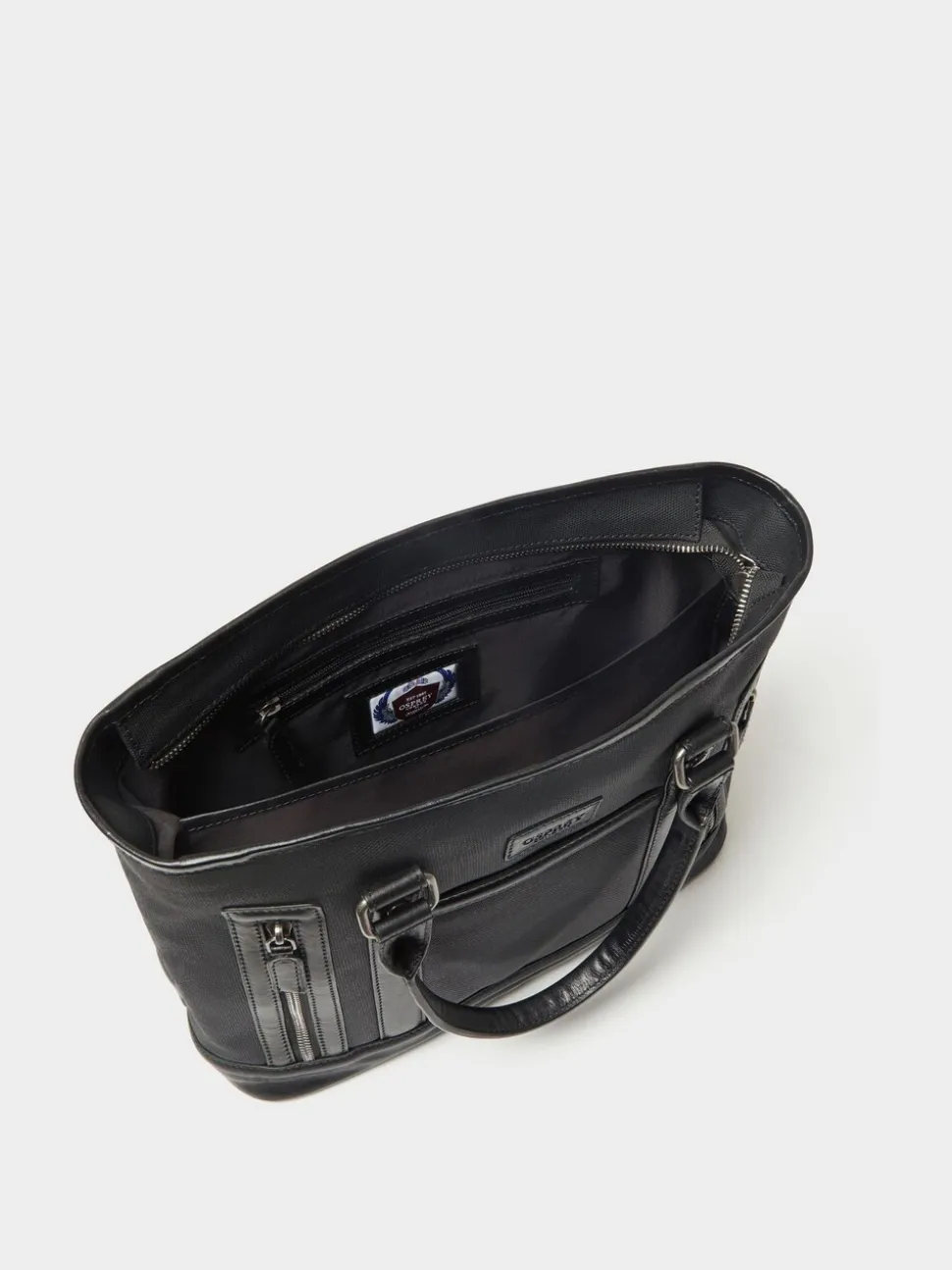 Osprey London Black The Frontline Small Waxed Canvas & Leather Workbag