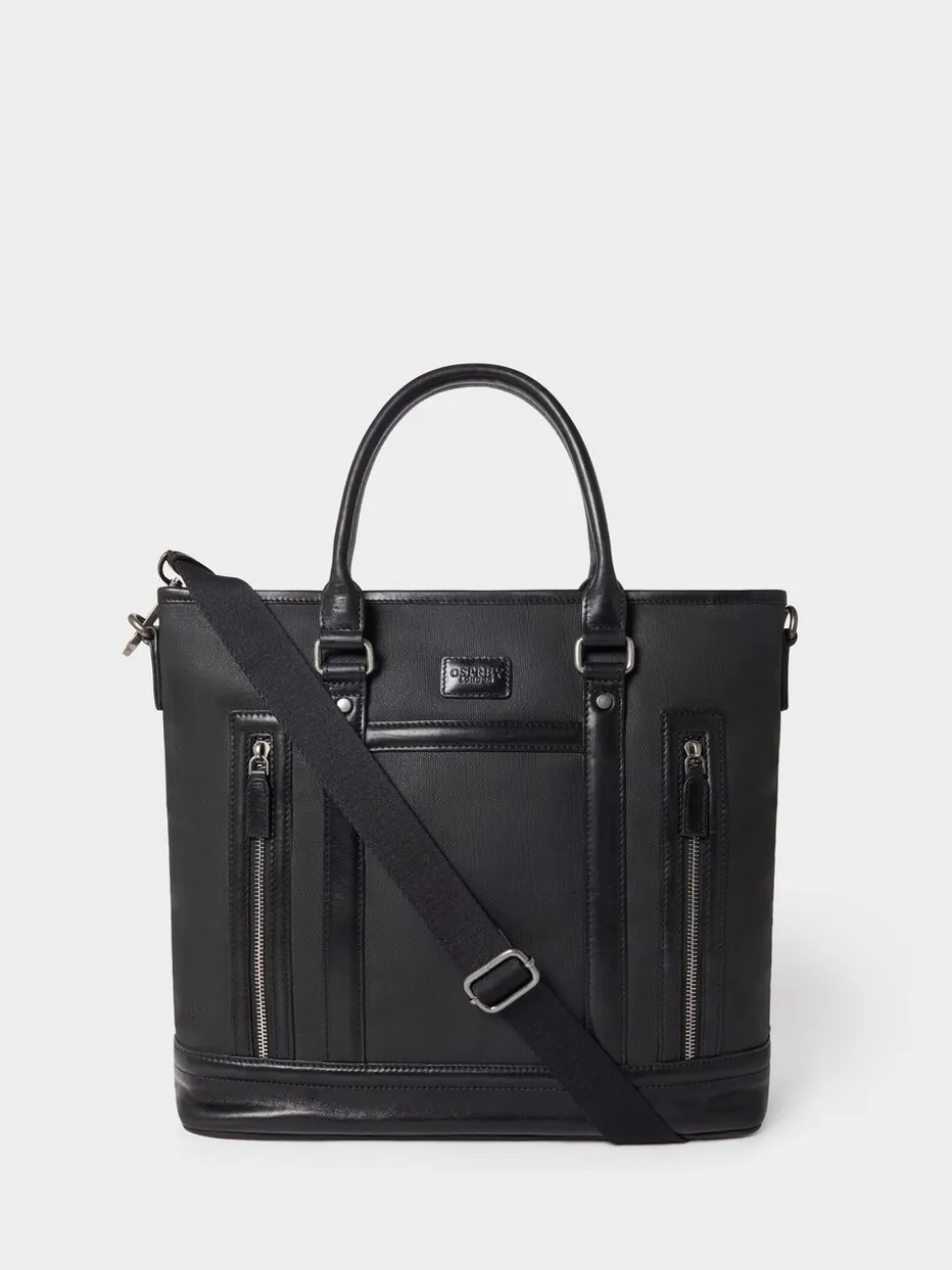 Osprey London Black The Frontline Large Waxed Canvas & Leather Workbag