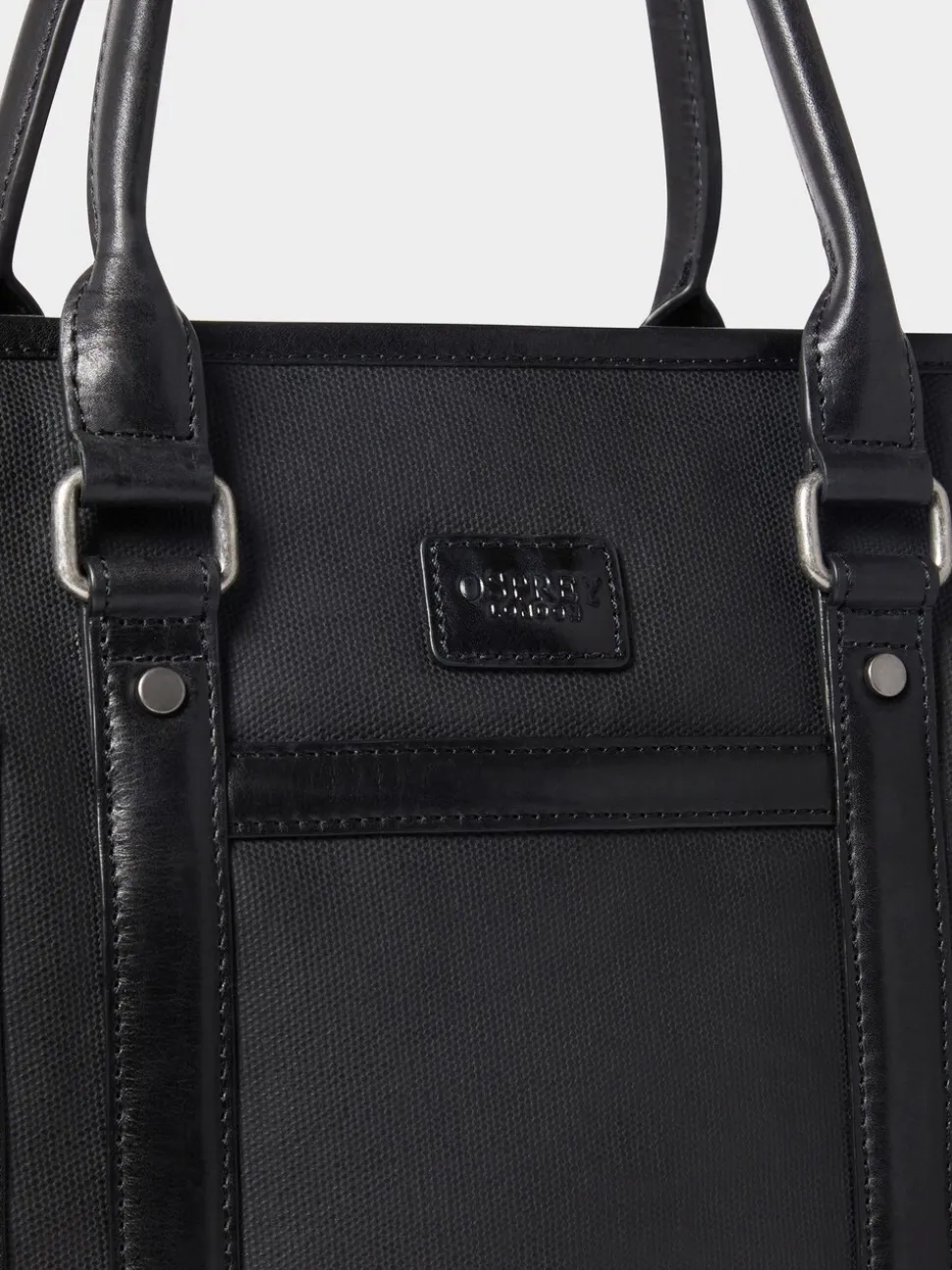 Osprey London Black The Frontline Large Waxed Canvas & Leather Workbag