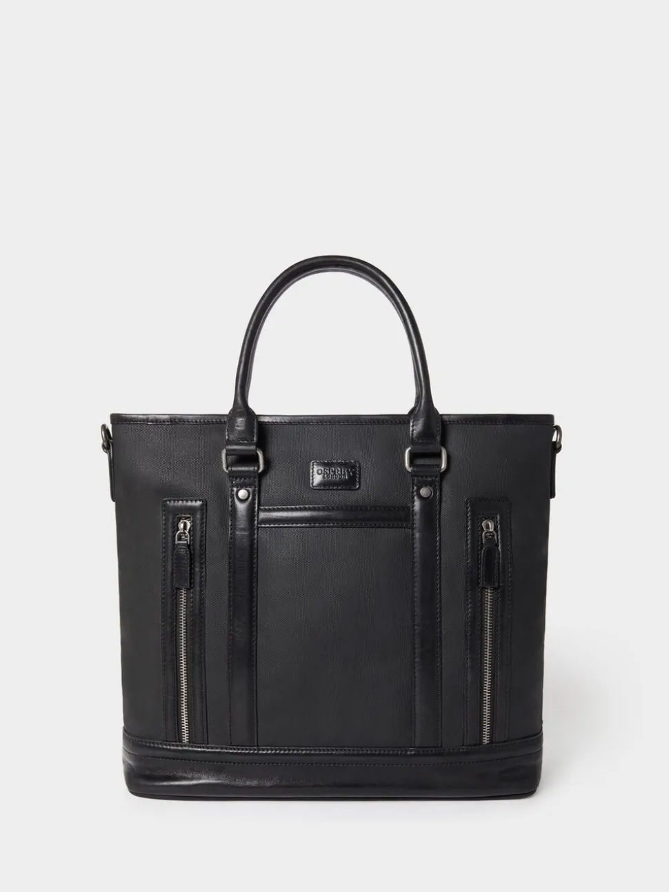 Osprey London Black The Frontline Large Waxed Canvas & Leather Workbag
