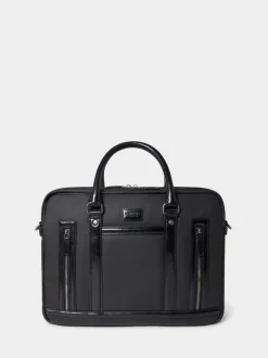 Osprey London Black The Frontline Waxed Canvas & Leather Laptop Bag