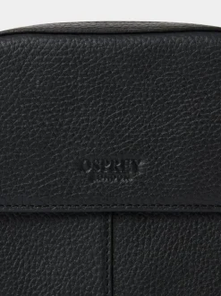 Osprey London Black The Jacob Leather Phone Bag