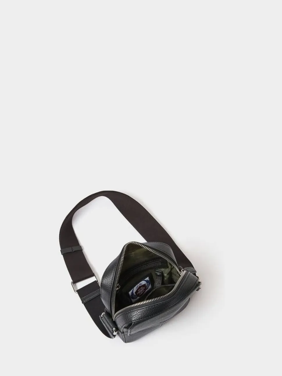 Osprey London Black The Jacob Leather Phone Bag