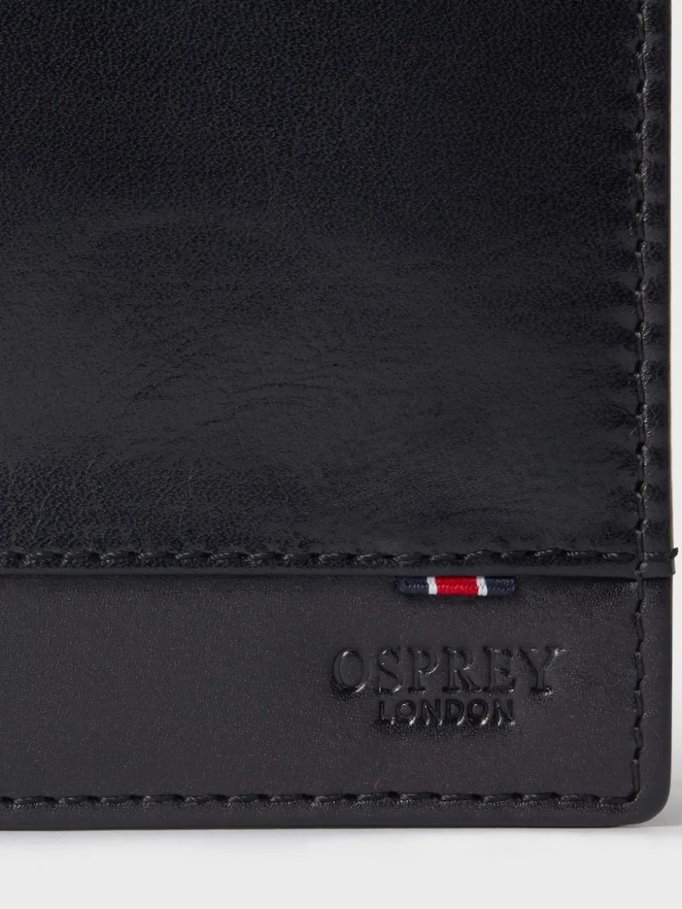 Osprey London Black The London Leather Passport Cover