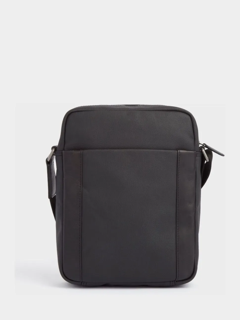 Osprey London Black The Small Grantham Waxed Canvas And Leather Messenger Bag