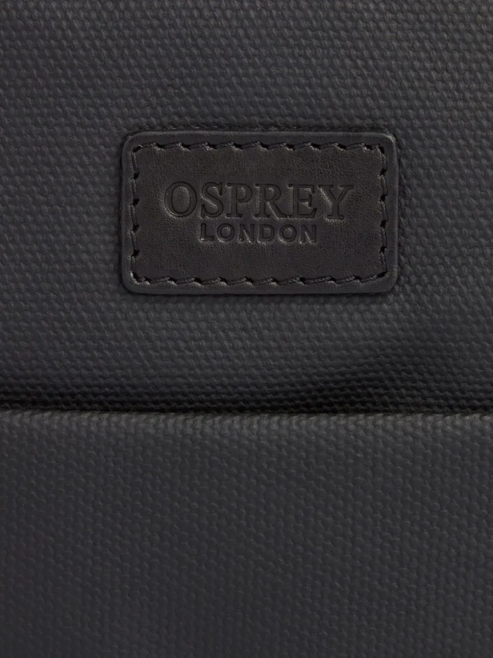 Osprey London Black The Small Grantham Waxed Canvas And Leather Messenger Bag