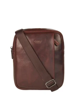 Osprey London Brown Carter Saddle Leather Small Messenger Bag