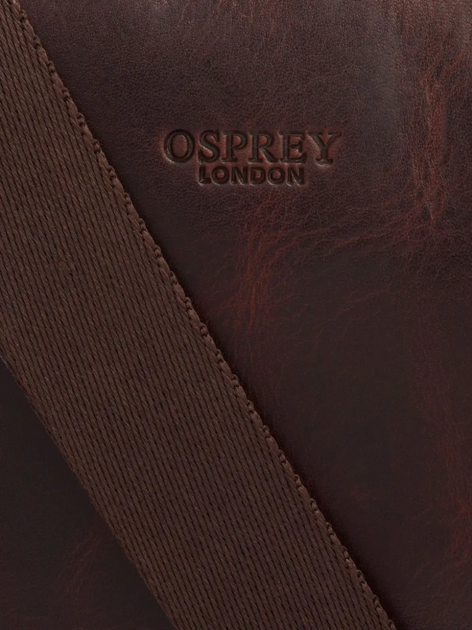 Osprey London Brown Carter Saddle Leather Small Messenger Bag