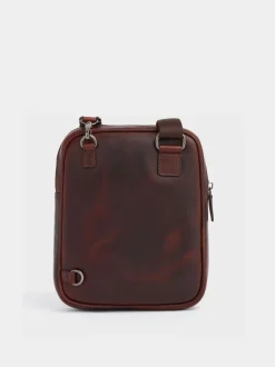 Osprey London Brown Carter Saddle Leather Small Messenger Bag