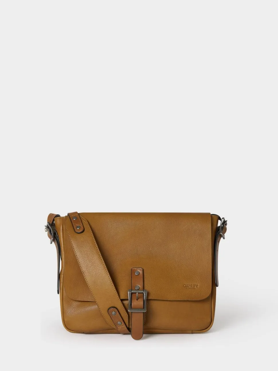 Osprey London Brown Medium The Lorenzo Leather Messenger Bag