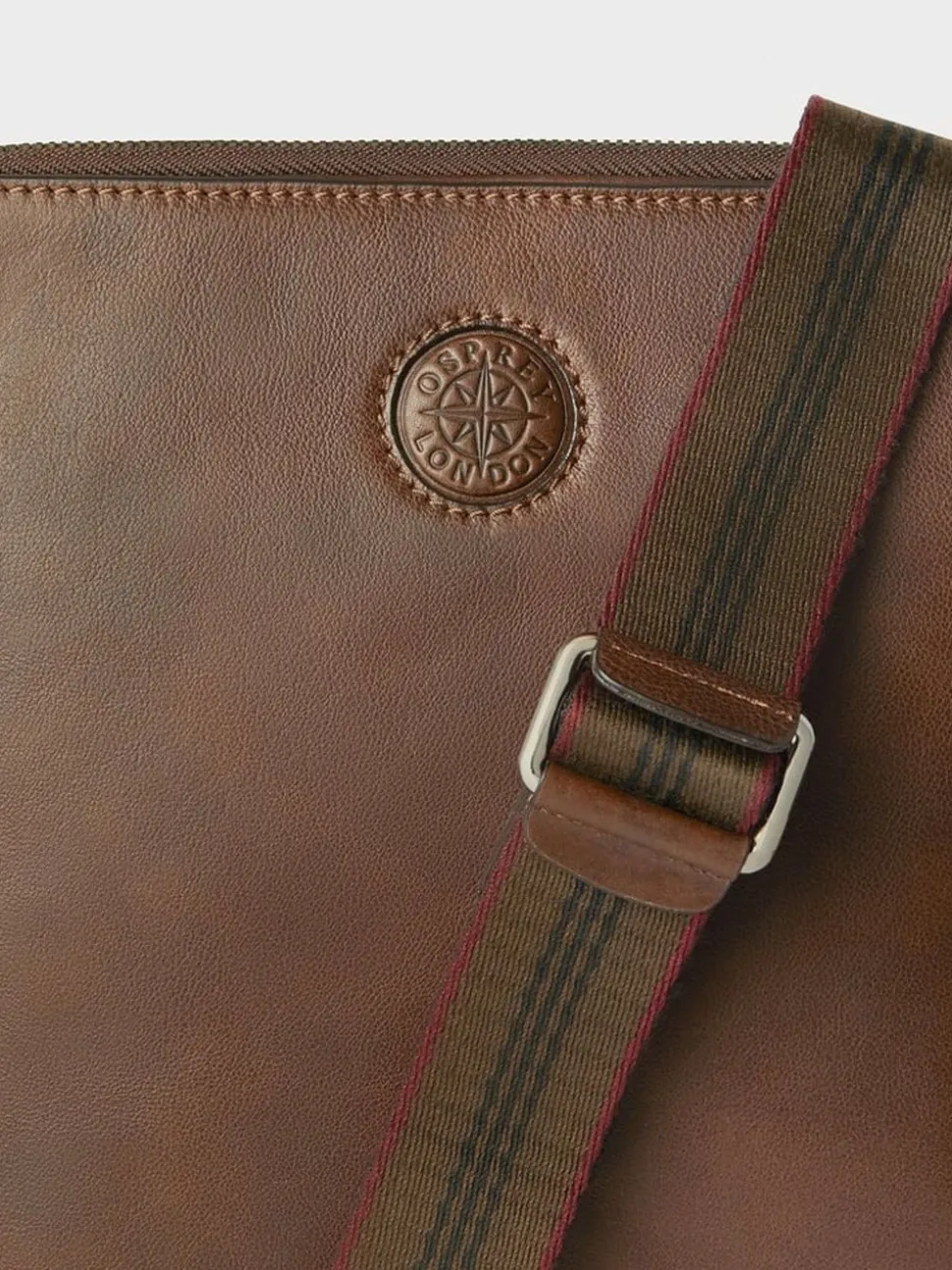 Osprey London Brown Small The Compass Leather Messenger Bag