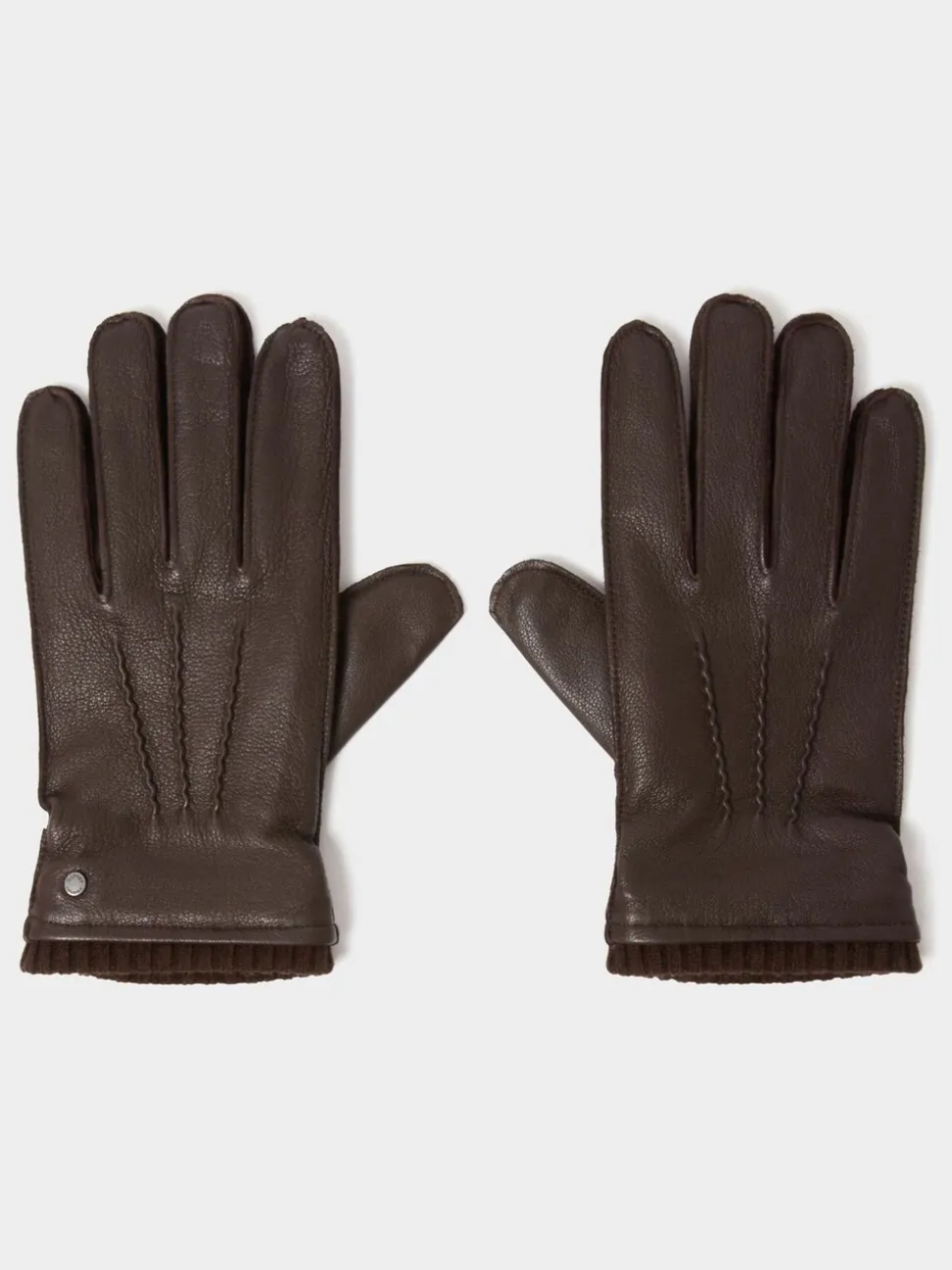 Osprey London Brown The Alfie Leather Gloves