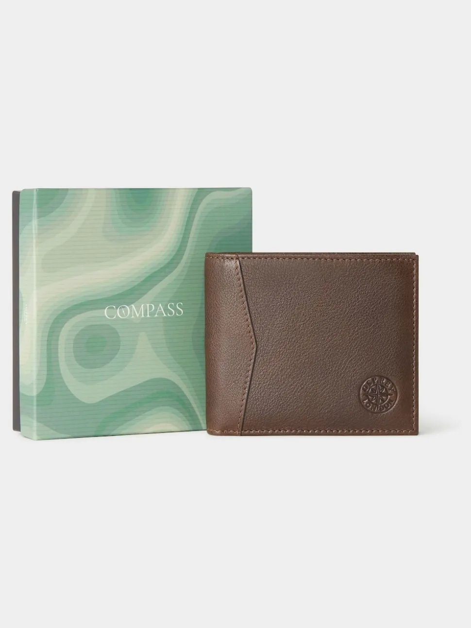 Osprey London Brown The Compass Leather Coin Wallet