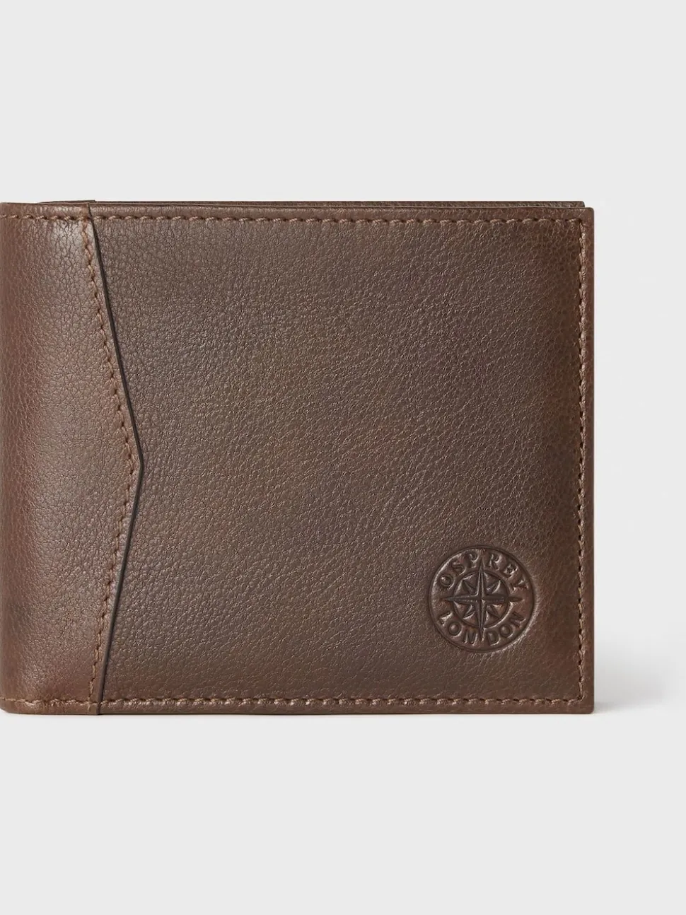 Osprey London Brown The Compass Leather Coin Wallet