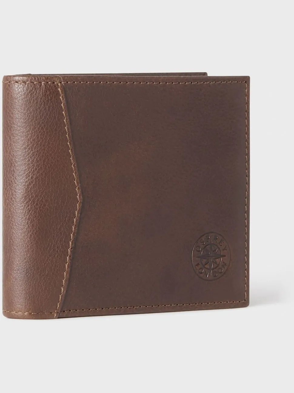 Osprey London Brown The Compass Leather Coin Wallet