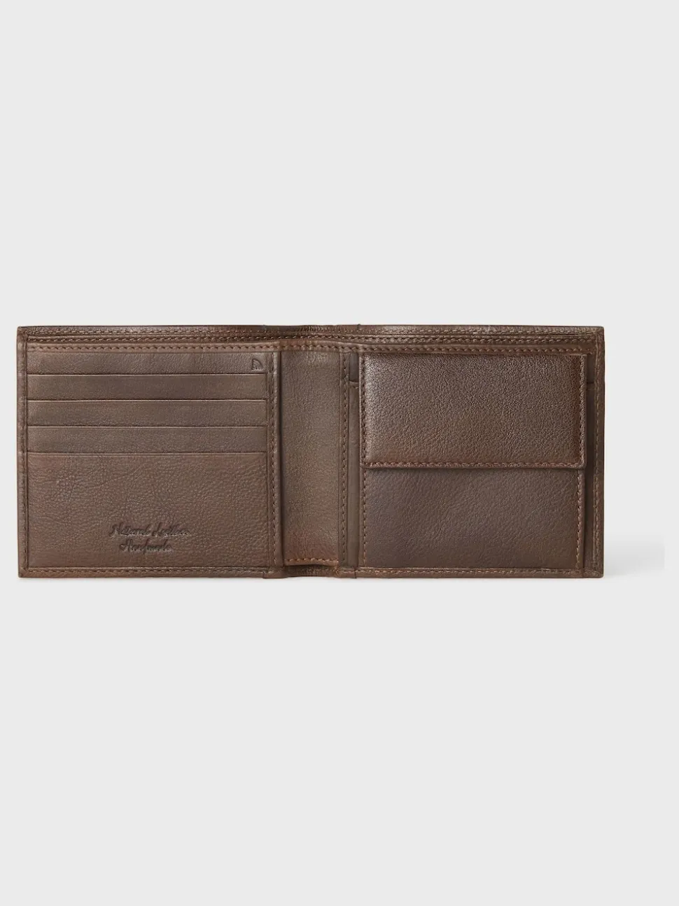 Osprey London Brown The Compass Leather Coin Wallet