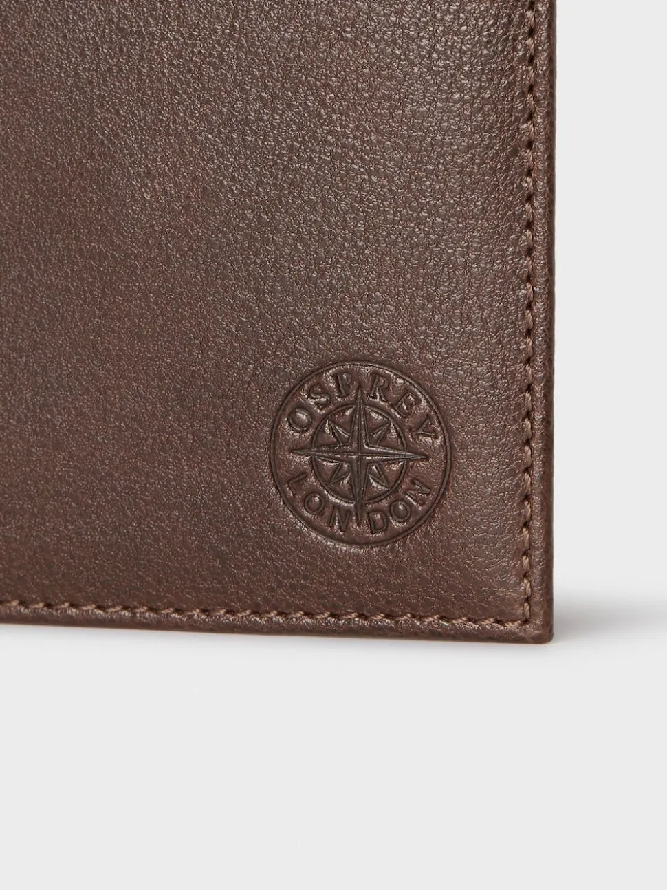 Osprey London Brown The Compass Leather Passport Holder