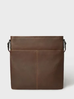 Osprey London Brown The Compass Leather Cross-Body Bag