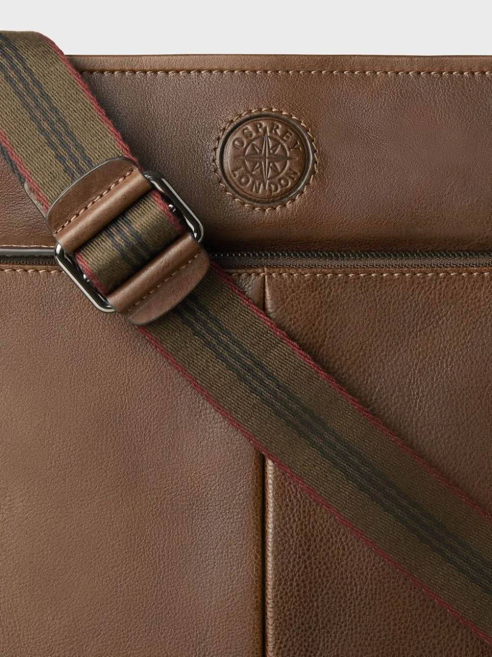 Osprey London Brown The Compass Leather Cross-Body Bag