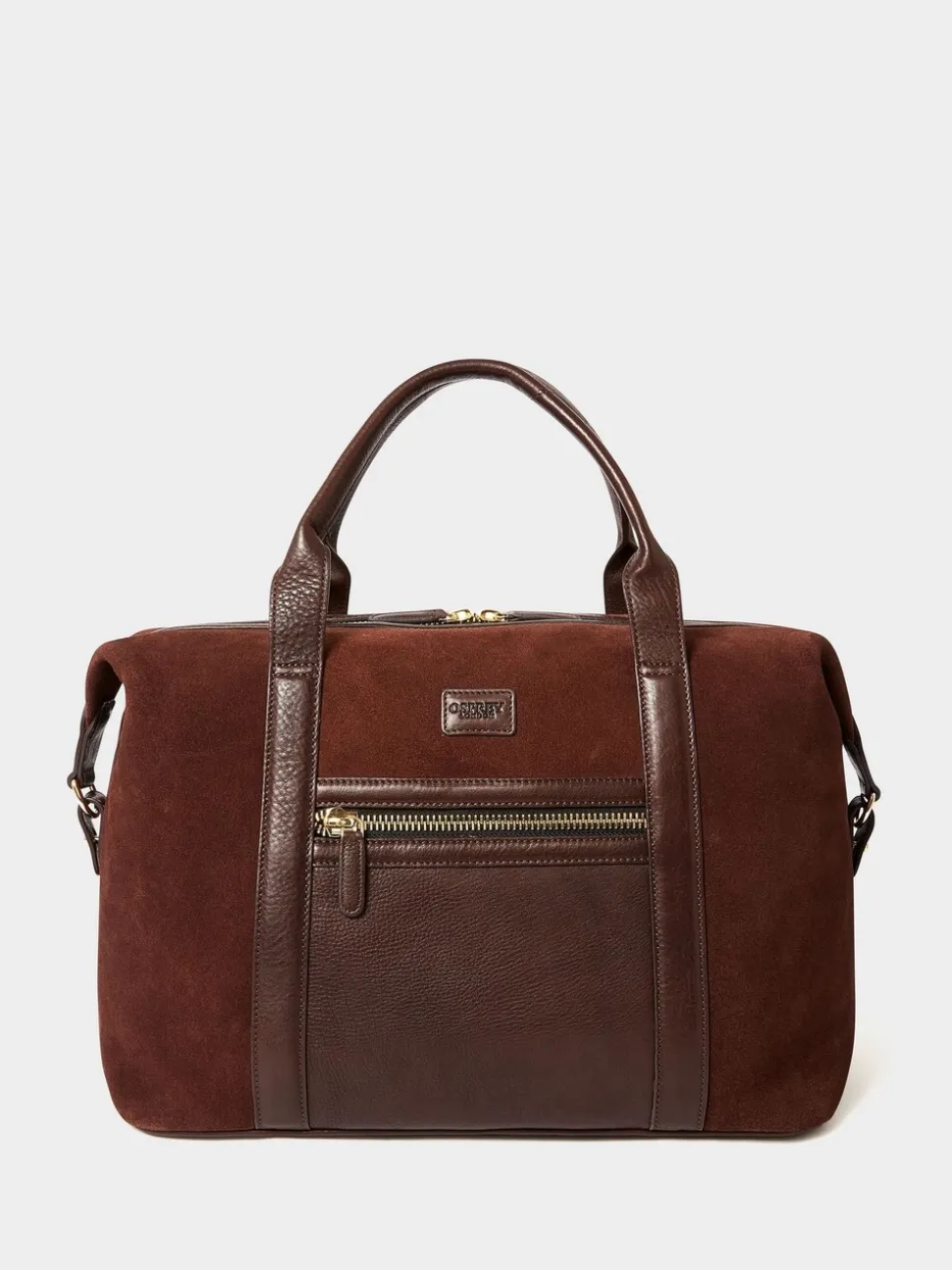 Osprey London Brown The Mocha Suede Holdall Bag