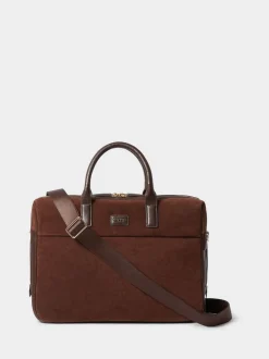 Osprey London Brown The Mocha Suede Laptop Bag