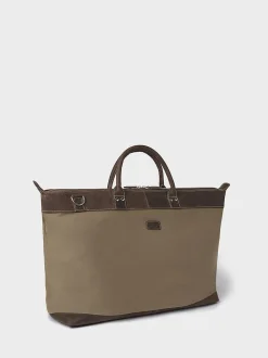 Osprey London Green Hunter Canvas and Leather Weekender Bag