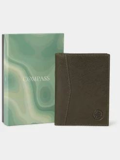 Osprey London Green The Compass Leather Passport Holder