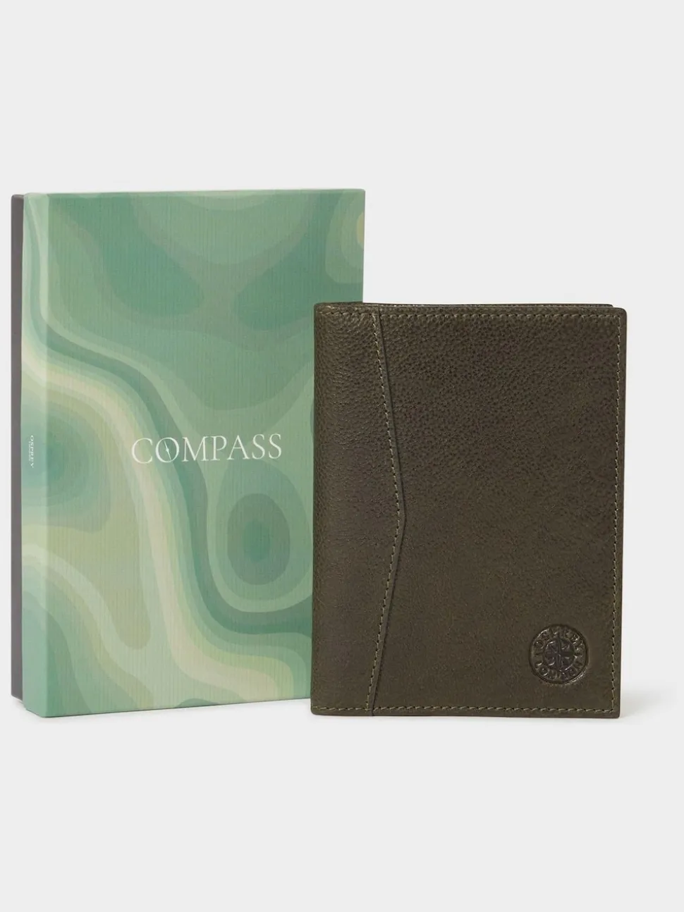 Osprey London Green The Compass Leather Passport Holder