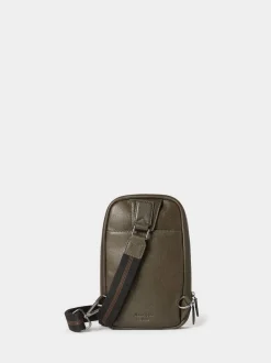 OSPREY LONDON Green The Compass Leather Sling Bag