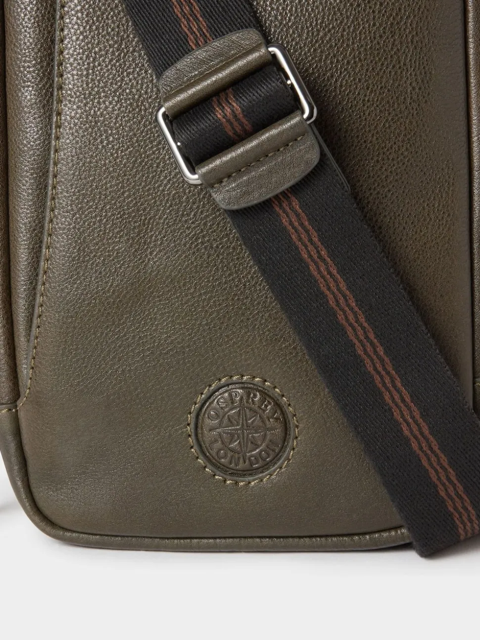 OSPREY LONDON Green The Compass Leather Sling Bag