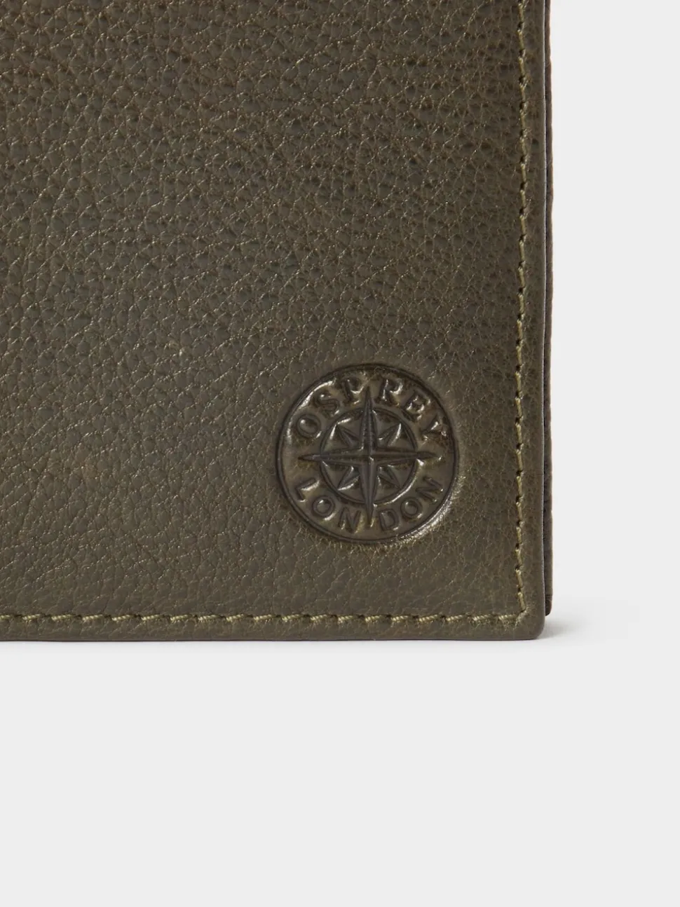 Osprey London Green The Compass Leather Card Wallet