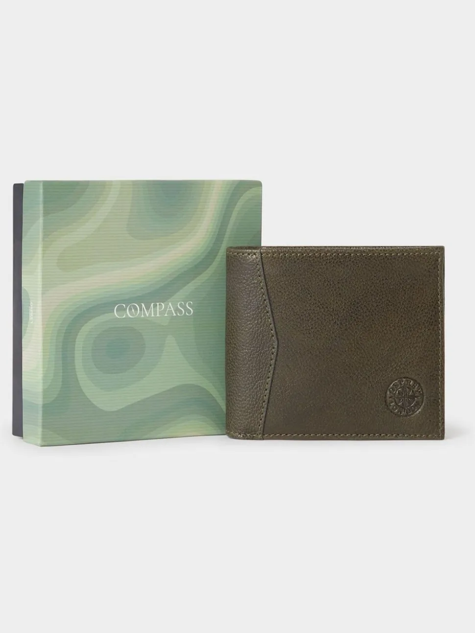 Osprey London Green The Compass Leather Coin Wallet