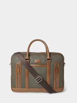 Osprey London Green The Frontline Waxed Canvas & Leather Laptop Bag