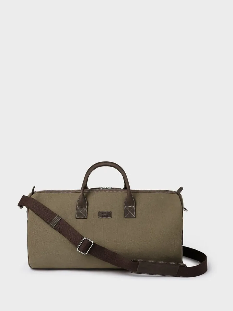Osprey London Green The Hunter Canvas & Leather Barrel Bag