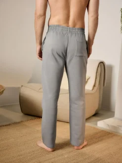 Pale Grey Brushback Heavyweight Open Joggers