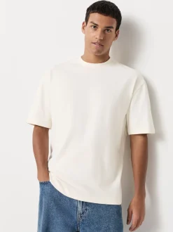 Pastels Green/Blue/Ecru/Slate/Pink Relaxed Fit Heavyweight T-Shirts 5 Pack