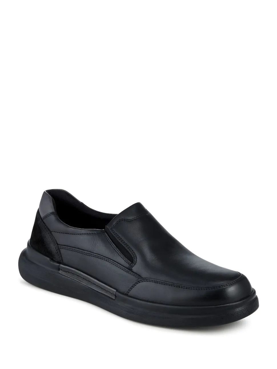 Pavers Black Elasticated Lightweight Slip In Shoes
