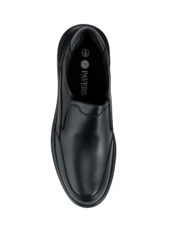 Pavers Black Elasticated Lightweight Slip In Shoes